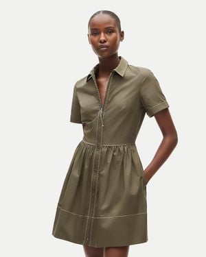 J.Crew Mini Zip-Up Shirt-Dress - Green