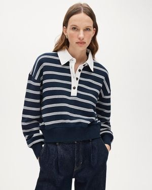 J.Crew Heritage Terry Rugby Sweatshirt - Blue