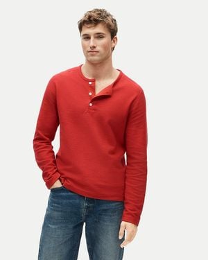 J.Crew Summit Thermal-Knit Henley - Red