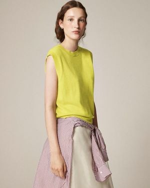 J.Crew Cashmere Relaxed Sweater-Vest - Green