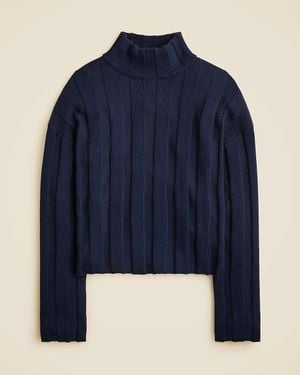 J.Crew Ribbed Mockneck Sweater - Blue