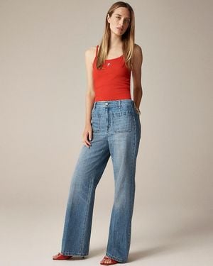J.Crew Rouje X Marin High-Rise Flare Jean - Blue