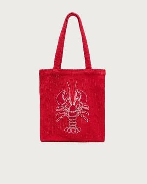 J.Crew Embroidered Lobster Tote Bag