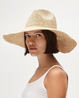J.Crew Raffia Wide-Brim Cowboy Hat - Natural