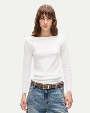 J.Crew Perfect-Fit Three-Quarter Sleeve T-Shirt - White