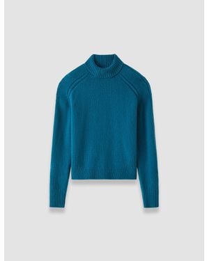 JOSEPH Tilly Lofty Cashmere High Neck Sweater - Blue