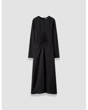 JOSEPH Aurora Leopard Jacquard Dress - Black