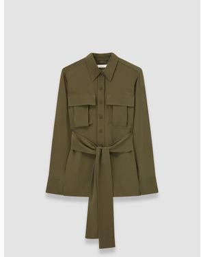 JOSEPH Yas Crepe De Soie Silk Shirt - Green