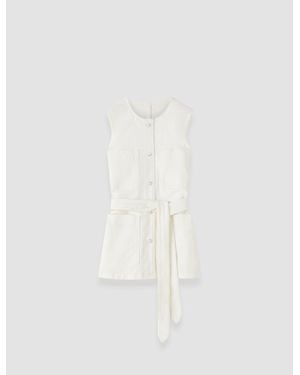 JOSEPH Balan Denim Sleeveless Jacket - White