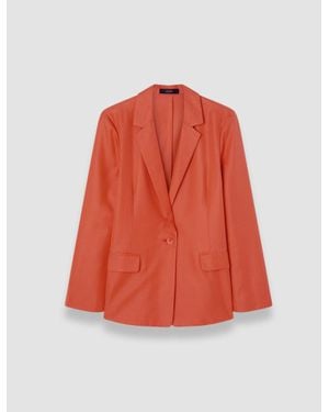 JOSEPH Mela Soft Cotton Silk Jacket - Red