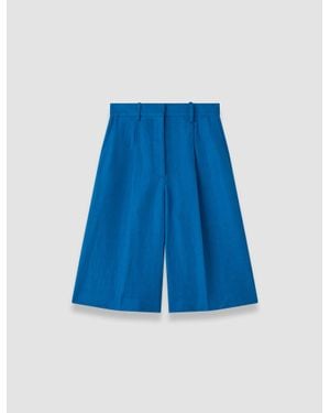 JOSEPH Centa Linen Blend Shorts - Blue