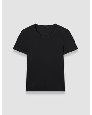 JOSEPH Jersey Rib T-Shirt - Black