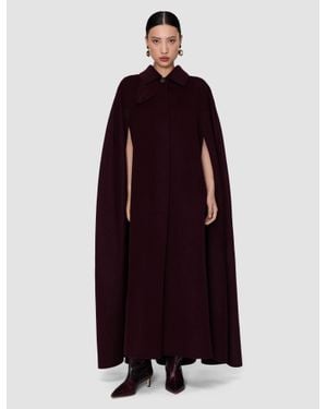 JOSEPH Chapel Wool Blend Coat - Purple