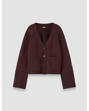 JOSEPH Harper Pure Cashmere Cardigan - Red