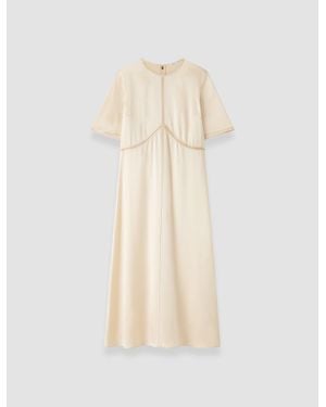 JOSEPH Aura Silk Satin Dress - White