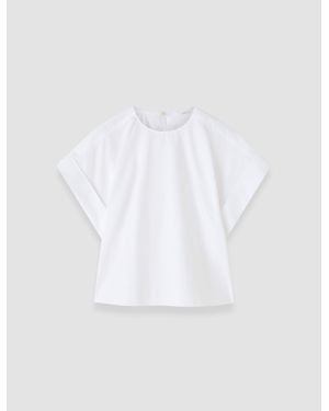 JOSEPH Fassia Cotton Poplin Blouse - White