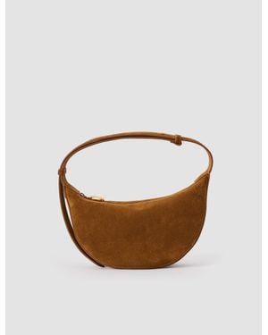 JOSEPH Bean Suede Bag - Brown