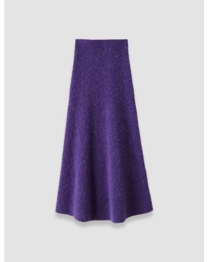 JOSEPH Mairie Brushed Alpaca Skirt - Purple