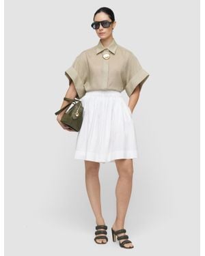 JOSEPH Aissa Cotton Poplin Shorts - White