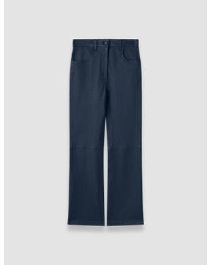 JOSEPH Duke Leather Stretch Pants - Blue