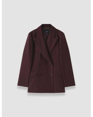 JOSEPH Valery Flannel Wool Jacket - Red