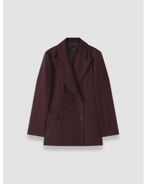 JOSEPH Valery Flannel Wool Jacket - Red