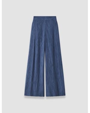 JOSEPH Selene Fluid Crinkle Pants - Blue