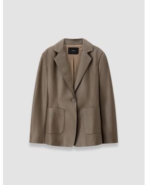 JOSEPH Glenview Nappa Leather Jacket - Brown
