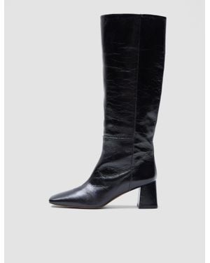 JOSEPH Heeled Knee High Patent Leather Boots - Black