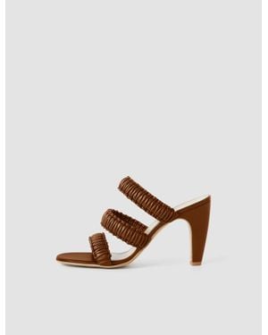 JOSEPH Noor Braided Leather High Heel Sandals - Pink