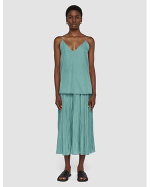 JOSEPH Aragon Soft Cotton Silk Top - Green