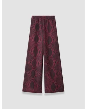 JOSEPH Rita Naia Twill Snake Pants - Red