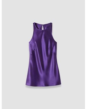 JOSEPH Ritz Double Satin Top - Purple