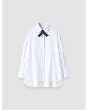 JOSEPH Ferrus Tuxedo Cotton Shirt - White