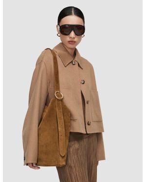 JOSEPH Bucket Suede Bag - Natural
