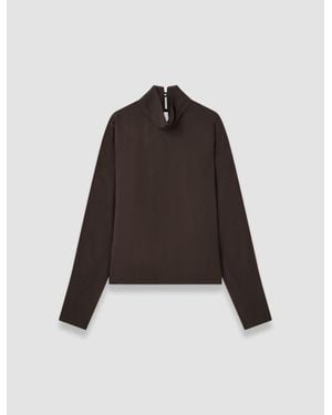 JOSEPH Buick Crepe Blouse - Brown