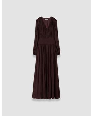 JOSEPH Bianca Silk Chiffon Dress - Purple