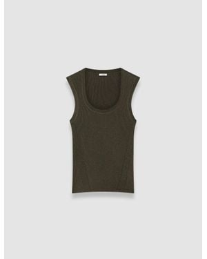 JOSEPH Alaou Linen Blend Knit Vest Top - White