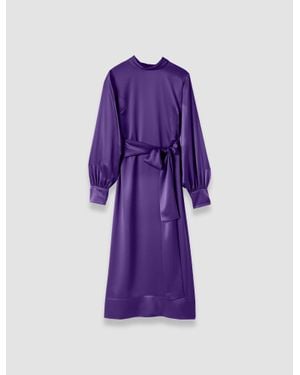 JOSEPH Cels Double Satin Dress - Purple