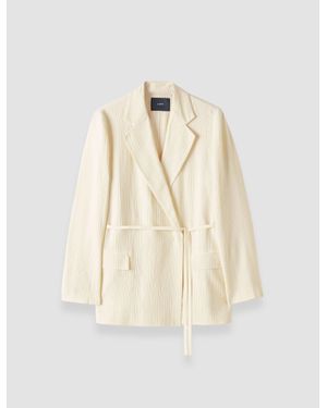 JOSEPH Amelot Pleat Jacquard Jacket - Natural