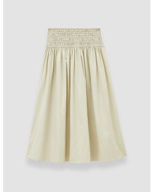 JOSEPH Leonie Cotton Sateen Skirt - Natural