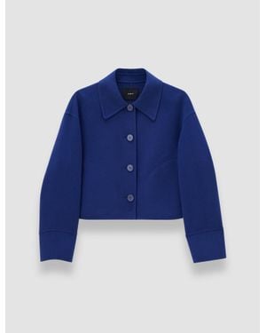 JOSEPH Gerrard Light Double Face Wool Jacket - Blue
