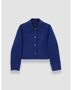 JOSEPH Gerrard Light Double Face Wool Jacket - Blue