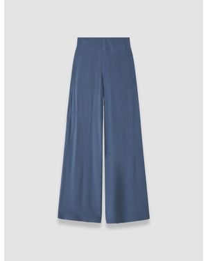 JOSEPH Rihani Crepe De Soie Silk Pants - Blue