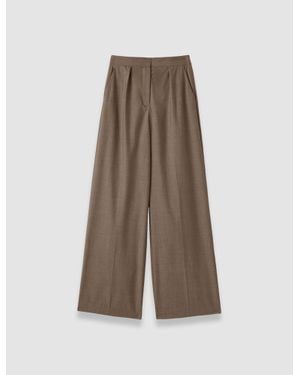 JOSEPH Alanel Light Wool Tailoring Pants - Natural