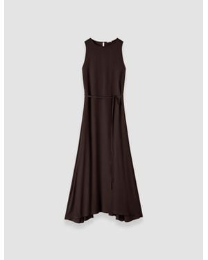 JOSEPH Lottie Silk Blend Crepe Dress - Brown