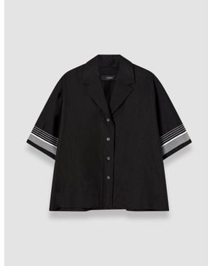 JOSEPH Leopold Cotton Blend Shirt - Black
