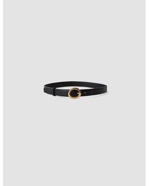 JOSEPH Rene Leather Belt - Blue
