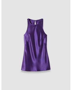 JOSEPH Ritz Double Satin Top - Purple