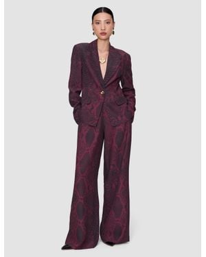 JOSEPH Birch Naia Twill Snake Blazer - Purple